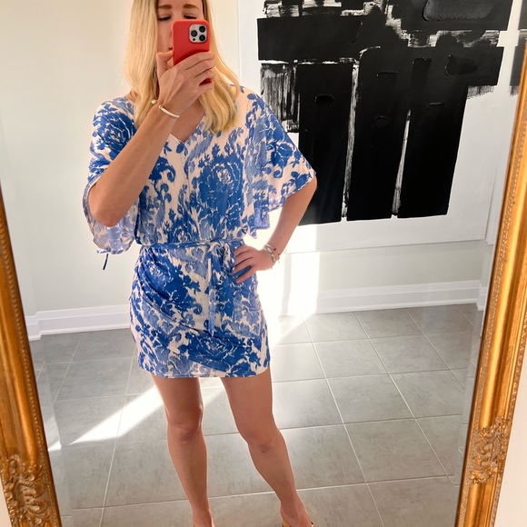 NeverFullyDressed - dress - blue and white - Picture 1 of 3